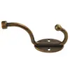 Colgador de metal para pared con agujero, perchero negro para abrigos y sombreros, individual, aleación de zinc de lujo ligero, perchero para armario