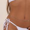 Corrente Fina Simples Sexy Camada Única Moda High Street Corrente Corporal Cruzada Europeia e Americana Cristal de Imitação Hipster Corrente de Cintura Hot Girl Feminina