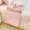2026 Novo Modelo Feijão de Gelo Polímero Resfriamento Impresso Saia de Cama Estilo Tapete de Resfriamento Conjunto de Três Peças - Sombra da Lua