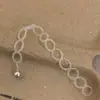 Original Nicho Estilo Coreano Fresco de Primavera Rosa Claro Trançado à Mão Renda Espinélio Pulseira Simples Ins Empilhável Feminina