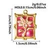 Pingente Série de Flores Transfronteiriça Europeia e Americana Tulipa Colorida com Gotejamento de Óleo Acessórios para Joias DIY Acessórios de Aço Inoxidável
