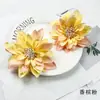 Cabezas de Flor de Dalia Simuladas de Múltiples Capas DIY Cabezas de Flor Artificiales de Colores Accesorios para Pendientes Decoración del Hogar Pequeños Adornos