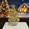 Artesanato de Ornamento de Vidro para Presente de Árvore de Natal Zibo, Árvore de Natal de Vidro Escovado Feita à Mão para Decoração de Mesa