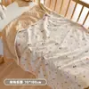 Manta calmante para bebé, Manta de gasa de algodón puro para recién nacido, Manta para siesta de guardería, Adecuada para todas las estaciones