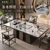 Mesa de Té de Pizarra para Sala de Estar, Mesa de Té con Llenado Automático de Agua para Uso Doméstico, Nuevo Juego de Mesa de Té de Lujo Ligero Estilo Chino