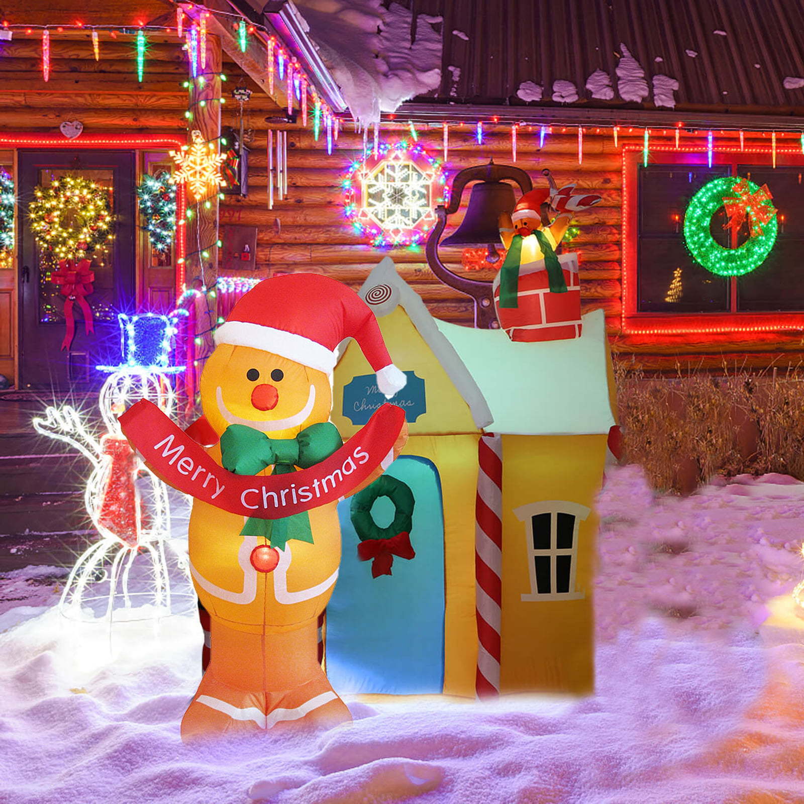 Lighted Inflatable Gingerbread