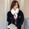 Bufanda Original de Peluche Otoño/Invierno 2024 para Mujer, Versátil Versión Coreana de Invierno Calentador de Cuello Estilo Coreano Hecho a Mano Estilo Nacional