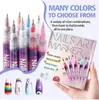 Caneta Graffiti para Nail Art à Prova d'Água Secagem Rápida Marcador Acrílico Ponta Fina DIY Nail Art Caneta Especial para Desenho de Linhas Atacado