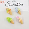 Nuevos Accesorios de Resina de Pegamento de Crema DIY de Helado de Colores Cintas para el Cabello Encantos para Zapatos para Crocs