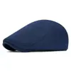 Gorra de algodón puro de Amazon con gran circunferencia de cabeza para hombres y mujeres, gorra cálida de otoño e invierno con visión de futuro, boina de color sólido, gorra de vendedor de periódicos británico