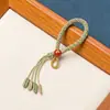 Colgante con Bucle para Dedo de Nudo de Maíz Trenzado, Nudo Cola de Fénix, Llavero para Bolso, Nudo de Cordón, Nudo de Maíz de Bucle Abierto al por Mayor