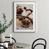 Nórdico Moderno Plantas Frescas Copo de Nieve Pintura Decorativa Sala de Estar Fondo de Sofá Pintura Combinada Inglesa Pintura Colgante sin Marco