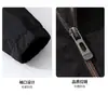 Jaqueta masculina de primavera e outono, estilosa e versátil, com gola alta, adequada para uso business casual, corte slim, design novo e projetada para homens de meia-idade e mais velhos
