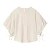 Ropa Femenina Europea y Americana 2025 Otoño Estilo Francés Perezoso Casual Pantalones Largos de Pierna Ancha Camisa de Cuello Redondo Suelta con Mangas Abullonadas Conjunto