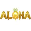 Balões de Folha Letras Aloha 16 polegadas Balões Rosa Dourado Balões de Filme de Alumínio Abacaxi Cena Aloha P