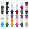 Versión en blanco de camiseta de manga corta de algodón puro de Hebei, unisex, casual, corte holgado, 210g, color liso, diseño liso de verano