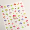 Pegatinas para Uñas Tensoras con Relieve de Gelatina Flor de Cinco Pétalos M483 Flor de Cerezo Melocotón Rosa Flor de Loto Tulipán Flores