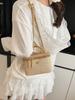 Bolso de Mano Cuadrado Pequeño Retro Vintage 2025 Nuevo Transfronterizo Estilo Chanel Cadena de Diamantes Hombro Versátil Bandolera