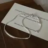 Prata de lei S925 versão coreana de design exclusivo pulseira de personalidade vazada com puxador estilo coreano básico joias simples atacado