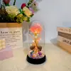 Lámpara de Cristal de Flor Eterna Rosa de Pan de Oro Muñeca Ramo Niñas Día de San Valentín Chino Día de la Madre Regalo de Cumpleaños
