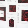 Tarjeta de felicitación de Año Nuevo estilo ins rosa inglés amor página única tarjeta pequeña ramo floristería bendición floral creativa