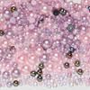 Nail art AB colorido diamante plano semicírculo pérola cor mista terno DIY material telefone móvel sapatos copo acessórios