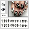 Nuevos Parches de Uñas Artísticas Vestibles Navideños, Pegatinas para Uñas, Uñas Postizas, Venta al por Mayor de Uñas Artísticas Vestibles Transfronterizas