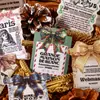 Notas Adhesivas Retro Story Serie Navideña Escrita a Mano Diario Literario Vintage Pegatinas Decorativas DIY 20 Hojas 6 Estilos