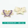 Al por mayor Nuevo Dibujo Animado Estilo Coreano Patrón de Mariposa Collar Pulsera Colgante Individual Colgante Pequeño Aleación con Goteo de Aceite Joyería Accesorios DIY