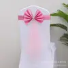 Lazo de Boda Elástico Sin Nudo Flor en el Respaldo de la Silla Hotel Banquete Boda Malla Cinta Cubierta de Silla Decoración Banda de Amarre Aro