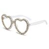 Otoño 2023 Nuevas Gafas de Sol Europeas y Americanas Amor Diamante Gafas Moda Gafas de Sol Corazón de Durazno Gafas de Sol de Mujer