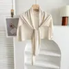 Toalha de praia de mistura de linho, peça de outer wear de verão feminina fina de cor sólida, cardigã abotoado, capa de ar condicionado ampla e solta