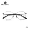 Gafas Muku Clásicas Ligeras Retro Monturas de Gafas Poligonales con Diseño Distintivo Ultraligero y Cómodo para Miopía
