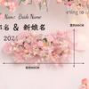 Arreglo floral artificial de alto nivel con flores rosas para bodas, arco de luna para bodas, flores para bodas