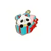 Colgante de Panda Esmaltado de Aleación de Dibujos Animados Adorno Navideño Encanto para Bolso DIY Llavero Accesorio de Collar