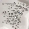 Rhinestones para Uñas sin Base, Rhinestones Apilados Terminados, Decoraciones para Uñas, Bolas de Rhinestone Blancas Transparentes Grandes y Pequeñas Súper Brillantes, Accesorios para Uñas
