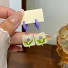 Pendientes de Flor de Dopamina a la Moda, Frescos y Exquisitos con un Toque de Lujo Ligero y de Alta Gama, Estilo Vacacional, Pendientes Versátiles con un Diseño Único