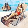 Funda para silla de playa transfronteriza funda para silla de playa de microfibra serie de mariposas con impresión digital 3D