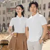 Camisa Polo Rayada de Seda de Hielo de Alta Gama de Secado Rápido Hecha a Medida Ropa de Trabajo para Ejecutivos Corporativos Camisa Cultural de Manga Corta con Cuello