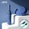 Paraguas plegable totalmente automático con un tacto de alta gama, adecuado tanto para uso soleado como lluvioso, sombrilla con revestimiento negro para protección UV