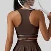 2026 Malla de Melocotón Empalmada Espalda Cruzada Sujetador con Almohadillas Fijas a Prueba de Impactos Reafirmante Sujetador Deportivo de Alta Intensidad para Mujer