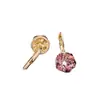 Brincos Pingente Cluster de Diamantes Banhados a Ouro 14K Real, Brincos Versáteis Simples e Modernos, Acessórios de Orelha Tendência de Luxo Leve de Nicho