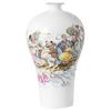 Jarrón de Cerámica Estilo Chino Jingdezhen Adornos Sala de Estar Arreglo Floral Antiguo Retro Adornos de Nuevo Estilo Chino Decoraciones para Sala de Estar