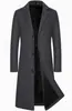[Em Estoque] Casaco Longo da Moda Slim Fit para Primavera e Outono 2025 Longo Trench Coat Estilo Britânico Masculino Casual Versátil