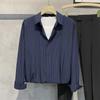 Camisa listrada masculina de manga comprida estilo coreano elegante slim-fit camisa masculina primavera e verão casual não-ferro top men