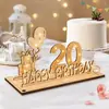 Regalo en Efectivo 60º Cumpleaños Letrero Digital de Madera Lámpara de Hada Corbata de Moño 70º Aniversario de Bodas Decoración de Mesa