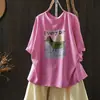 Top Amarillo de Manga Corta Moderno y Elegante para Mujer 2026, Juvenil y Chic, Corte Holgado, Casual, Versátil, Nueva Moda de Verano Mht