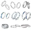 Anel de casal um par de anéis masculinos e femininos simples moda temperamento coreano anel de zircônia coroa anel de diamante de simulação aberto para casamento