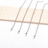 Cadena de bolas de acero inoxidable de 2,4 mm de diámetro, hecha a mano, con hebilla de cintura y etiqueta de marca registrada.