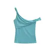 2623-Colete Sexy Slim Fit Estilo Europeu e Americano para Mulheres Moda Nova Primavera e Verão 2026 Top Hot Girl Sem Ombro